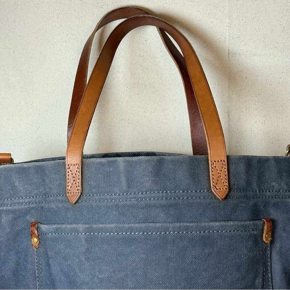 MADEWELL The Canvas Medium Transport Tote Canvas bag Leather Straps *SOLDOUT - Picture 4 of 11